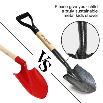 Koleiya Small Shovel Short Handle Shovel Overall Length 28 Inches Kids Shovels For Digging Shovels For Gardening Metal Sand Shov