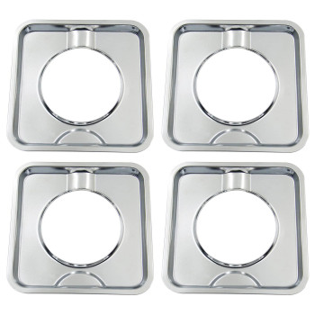 Atma Supply Chrome Square Gas Range Drip Pan 765X765 Pack Of 4 Replaces Sgp400 786333 Wp786333 Ap6011553 Ps11744751