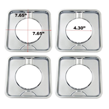 Atma Supply Chrome Square Gas Range Drip Pan 765X765 Pack Of 4 Replaces Sgp400 786333 Wp786333 Ap6011553 Ps11744751