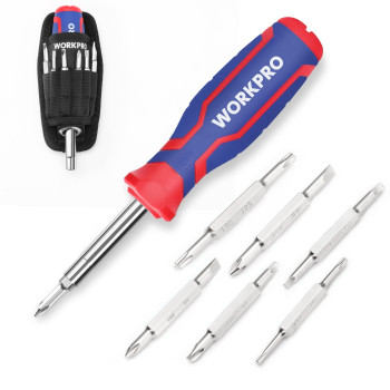 Workpro 15In1 Multibit Screwdriver Set Tool All In One Portable Multipurpose Screwdriver Slottedphilipstorxsquare