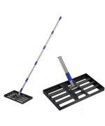 Hosko Lawn Leveling Rake 17 X 10 Black Ground Plate With 60 Long Handle Level Soil Or Dirt Ground Surfaces Easily Su