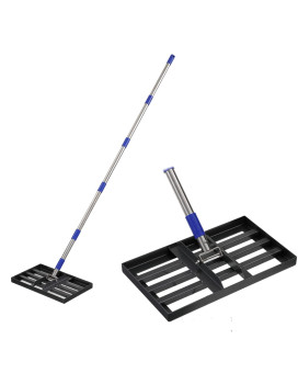 Hosko Lawn Leveling Rake 17 X 10 Black Ground Plate With 60 Long Handle Level Soil Or Dirt Ground Surfaces Easily Su