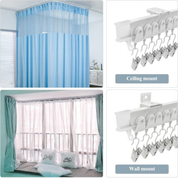 Bendable Ceiling Curtain Track Flexible Curved Curtain Tracks Wall Mount Room Divider Rv Curtain Track Heavy Duty Curtain Rail S