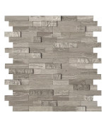 Sunwings Peel And Stick Mosaic Natural 3D Stone Self Adhesive Tiles 12 X 11 5Sheet Stick On Backsplash For Kitchen Bathroo