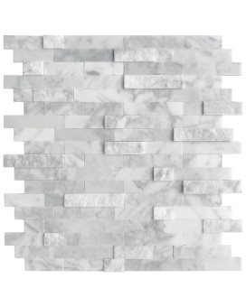 Sunwings Peel And Stick Mosaic Natural 3D Stone Self Adhesive Tiles 12 X 11 5Sheet Stick On Backsplash For Kitchen Bathroo