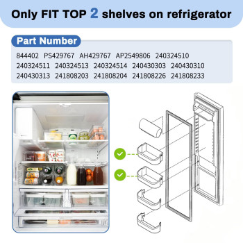 2 Pack 240324502 Refrigerator Door Bin Shelf Compatible With Frigidaire Kenmore Electrolux Ps429767 Ap2549806 Lfss2312Tf0 Lfss