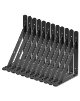 Aluminum Alloy 12 Pack 8 Inch X 6 Inch Heavy Duty Shelf Bracket Max Load 360 Lbs Shelf Brackets 8 Floating Shelf Brack