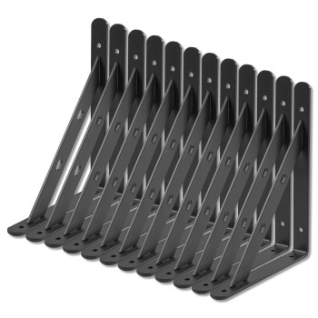 Aluminum Alloy 12 Pack 8 Inch X 6 Inch Heavy Duty Shelf Bracket Max Load 360 Lbs Shelf Brackets 8 Floating Shelf Brack