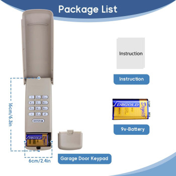 Garage Door Keypad 877Max Compatible With Liftmaster Garage Door Keypad Replaces Liftmaster Garage Door Opener Remote 878Max 37