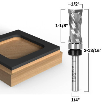 Yonico 33209Q Top Bearing Ultraperformance Compression Flush Trim Router Bit 14Inch Shank