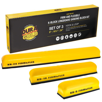 Duragold Pro Series Kblock Sander Firm Flex Hand Sanding Block Kit 9 16 And 24 With Hook Loop Backing And Psa Sand