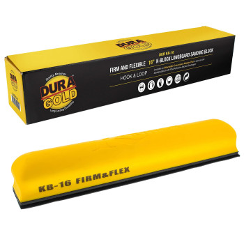 Duragold Pro Series 16 Kblock Sander Firm Flex Longboard Hand Sanding Block Pad With Hook Loop Backing And Psa Sandpaper