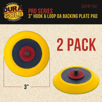 Duragold Pro Series 3 Hook Loop Da Backing Plate Pad 2 Pack Flexible Dualaction Random Orbital Sander Polisher Pad 51