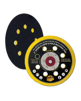 Duragold Pro Series 5 Hook Loop Da Backing Plate Pad 8 Hole Pattern Dustless Low Profile Edge Medium Density Dualacti