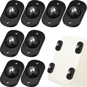 Honoson 8 Pcs Self Adhesive Caster Wheels Appliance Rollers Appliance Sliders For Kitchen Appliances 360 Swivel Universal Wheel