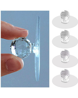 Leuapl Clear Cabinet Drawer Knobs Diamond Crystal Shaped Pulls Handles For Wardrobe Kitchen Cupboard Bathroom Dresser Furnitur