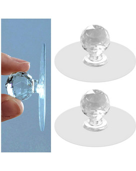 Leuapl Clear Cabinet Drawer Knobs Diamond Crystal Shaped Pulls Handles For Wardrobe Kitchen Cupboard Bathroom Dresser Furnitur