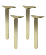 Geesatis 4 Pcs Height 300Mm12Inch Furniture Legs Matte Gold Table Desk Legs Decor Furniture Replacement Legs Feet With Mountin