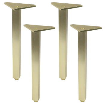 Geesatis 4 Pcs Height 300Mm12Inch Furniture Legs Matte Gold Table Desk Legs Decor Furniture Replacement Legs Feet With Mountin