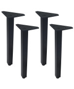 Geesatis 4 Pcs Height 300Mm12Inch Furniture Legs Matte Black Table Desk Legs Decor Furniture Replacement Legs Feet With Mounti