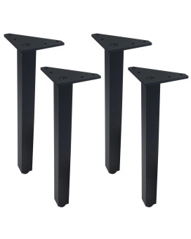 Geesatis 4 Pcs Height 300Mm12Inch Furniture Legs Matte Black Table Desk Legs Decor Furniture Replacement Legs Feet With Mounti