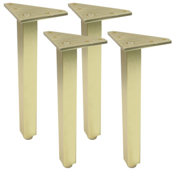 Geesatis 4 Pcs Adjustable Sofa Legs Height 10Inch 250Mm Coffee Table Furniture Legs Cupboard Cabinet Feet Legs Gold Finished L