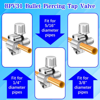 Bpv31D Bullet Piercing Valve Kitbpv31 Refrigerator Tap Valve Setline Tap Valve Kit For 14 Inch 516 Inch 38 Inch Outside