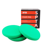 Green Heavy Cut Pad Buffing Polishing Pads Spta 3Pcs 65 Inch Face For 6 Inch 150Mm Backing Plate Compound Buffing Sponge Pads