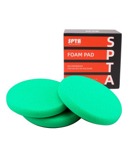 Green Heavy Cut Pad Buffing Polishing Pads Spta 3Pcs 65 Inch Face For 6 Inch 150Mm Backing Plate Compound Buffing Sponge Pads