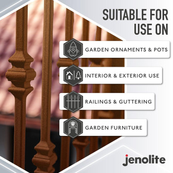 Jenolite Cast Effect Spray Paint Iron Creates Look And Feel Of Real Cast Iron On Most Surfaces 400Ml 135Fl Oz