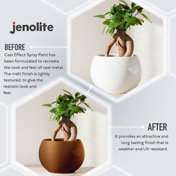 Jenolite Cast Effect Spray Paint Iron Creates Look And Feel Of Real Cast Iron On Most Surfaces 400Ml 135Fl Oz