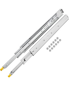 Vevor Drawer Slides With Lock 1 Pair 40 Inch Industrial Drawer Slides Up To 500 Lbs Capacity 3Fold Full Extension Ball Bear