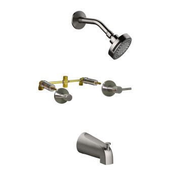 Design House 595736Sn Eastport 2Handle Tub And Shower Faucet Satin Nickel