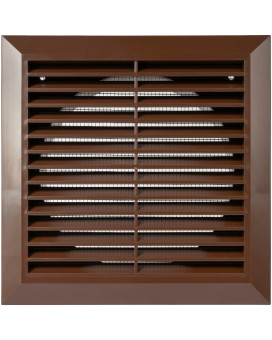 Ecopro Vent Brown 6Inch Inch Ventilation Grille Insideoutside Use Flange 59Inchcover 8Inchx8Inch Air Vent Louver Ex