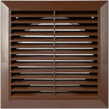 Ecopro Vent Brown 6Inch Inch Ventilation Grille Insideoutside Use Flange 59Inchcover 8Inchx8Inch Air Vent Louver Ex