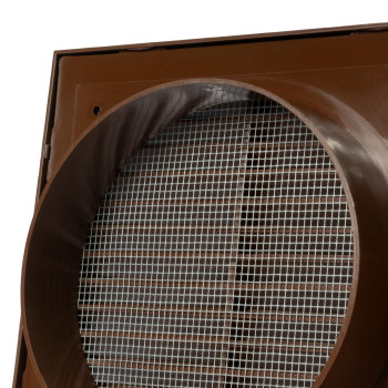 Ecopro Vent Brown 6Inch Inch Ventilation Grille Insideoutside Use Flange 59Inchcover 8Inchx8Inch Air Vent Louver Ex