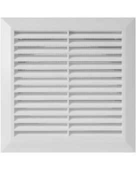 Ecopro Vent White 6 Inch Ventilation Grille Insideoutside Use Flange 59Cover 8X8 Air Vent Louver Exhaust Ho