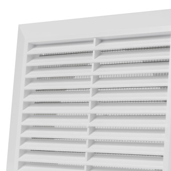 Ecopro Vent White 6 Inch Ventilation Grille Insideoutside Use Flange 59Cover 8X8 Air Vent Louver Exhaust Ho