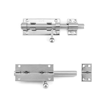 Qwork Sliding Bolt Gate Latch 63 Heavy Duty 304 Stainless Steel Safety Barrel Bolt Door Latches With Padlock Hole And 8 Moun