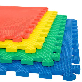 Eva Foam Mat Tiles 4Pack 16 Sq Ft Of Interlocking Padding For Garage Playroom Or Gym Flooring Exercise Mat Or Baby Playma