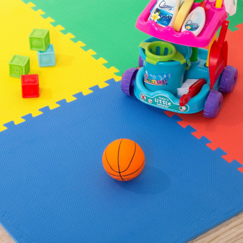 Eva Foam Mat Tiles 4Pack 16 Sq Ft Of Interlocking Padding For Garage Playroom Or Gym Flooring Exercise Mat Or Baby Playma