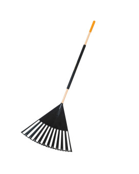 True Temper 20212010 Clog Free Leaf Rake With Hardwoodsteel Handle 24 In For Leaves Grass Clippings Twigs Pine Needles A