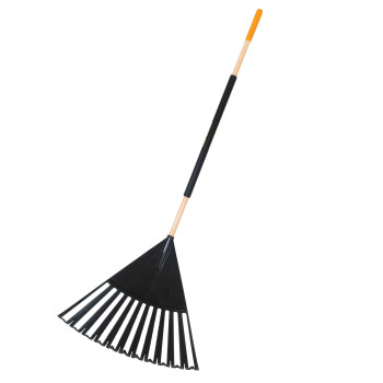 True Temper 20212010 Clog Free Leaf Rake With Hardwoodsteel Handle 24 In For Leaves Grass Clippings Twigs Pine Needles A