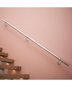 Rothley Metal Stair Railing Handrail 118Ft Stainless Steel Hand Railings For Stairs Outdoor Indoor Wall Mount Stair Handrail C