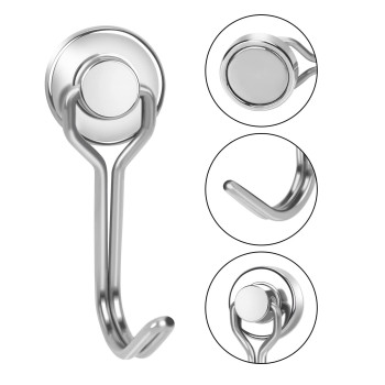 E Bavite Swivel Swing Magnetic Hooks Strong Neodymium Rare Earth Heavy Duty Magnet Hook Perfect For Refrigerator And Other Magn