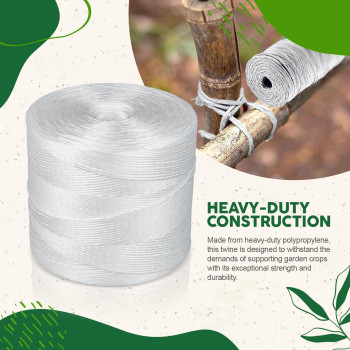 Tomato Twine 6300 Ft Heavy Duty Polypropylene Twine White