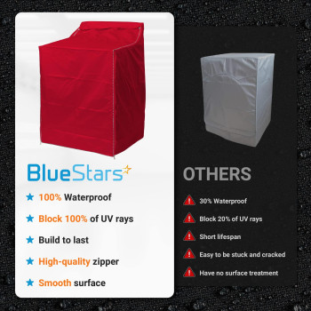 Bluestars Washing Machine Cover For Topload And Frontload Washerdryer Premium Outdoor Protection For Most Washer Dryer Cove