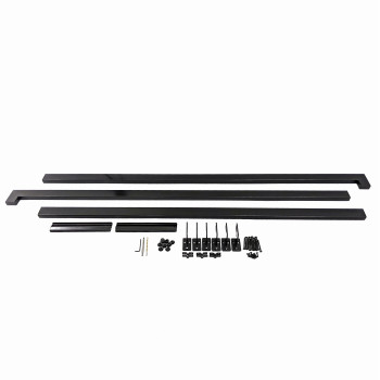 Modern Aluminum Handrail Grab Bar Kit Adjustable Steel Brackets Included Returns To Wall Matt Black Powder Coat 15 Foot Hand