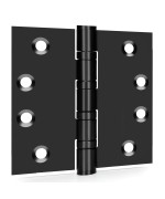 3 Pack Goldenwarm Matte Black 4 Door Hinges For Exterior Doors Ball Bearing Door Hinges 4In X 4In Door Hinges With Square Corn