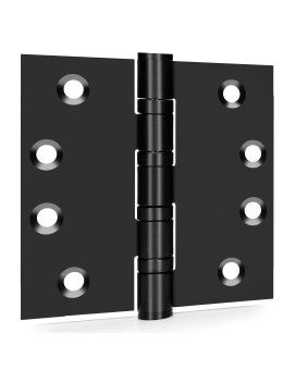 3 Pack Goldenwarm Matte Black 4 Door Hinges For Exterior Doors Ball Bearing Door Hinges 4In X 4In Door Hinges With Square Corn